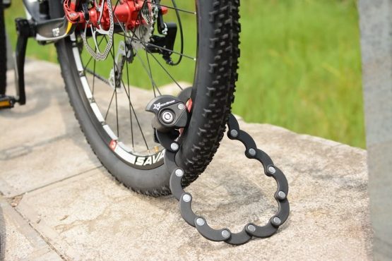 ROCKBROS Cube Bike Lock Heavy Duty Anti-theft Bicycle Chain Lock Folding with Mounting Bracket Multi-function Alloy Hamburger Lock - Image 4
