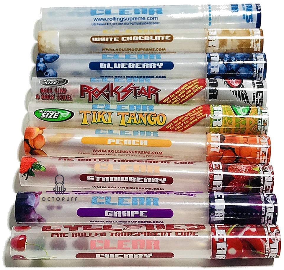 Lemon Head 5 x Cyclones Clear Pre Rolled Transparent Cones in 5 Various Flavour