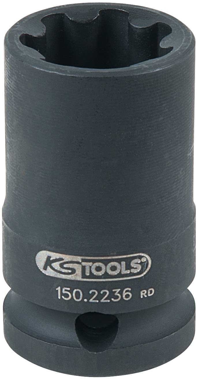 KS Tools 150.2236 1/2-Inch Brake Caliper Special Socket, AS 22, Black, 1/2 Zoll