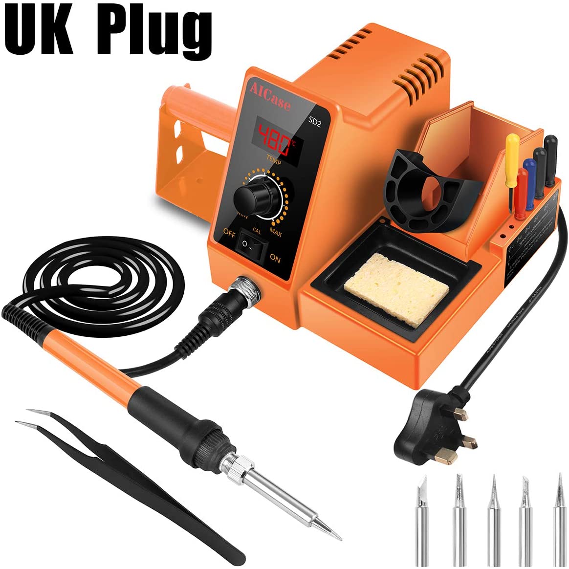 Soldering Iron Station with UK Plug,60W Rework Station/AntiStatic