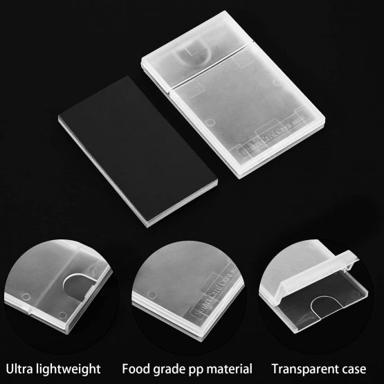 Plastic Business Card Holder Clear Pocket Business Card Case Slim Business Card Wallet Portable Business Name Card Box for Men and Women (3) - Image 2
