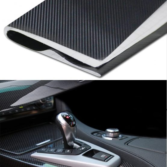 Black 3D Flexible Carbon Fiber Vinyl Wrap Film (60" X 24") - Image 4
