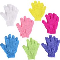 Exfoliating Bath Gloves, BETOY 7 Pairs Double Sided Exfoliating Gloves Body Scrubbing Glove Bath Scrubs for Shower, 7 Colors