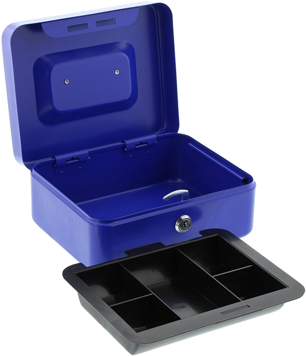 BURG-WÄCHTER Safety Deposit Box with Coin Slot, with Lock, Blue, Money 5020, 200mm x 160mm x 90mm - Image 4