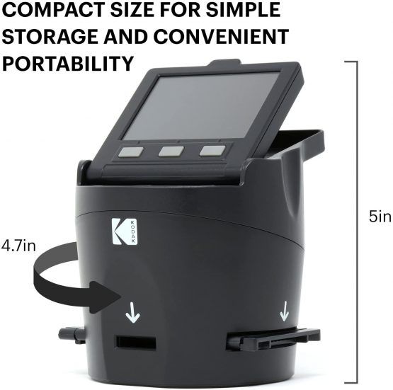 Kodak SCANZA Digital Film Scanner, Converts 35mm, 126, 110, Super 8 and 8mm Film Negatives and Slides To JPEG Includes Large Tilt Up 3.5 LCD and EasyLoad Film Inserts - Image 4
