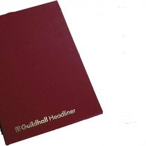 Exacompta Guildhall Headliner Account Book, 298 x 203 mm, 16 Cash Column, 80 Pages, Burgundy