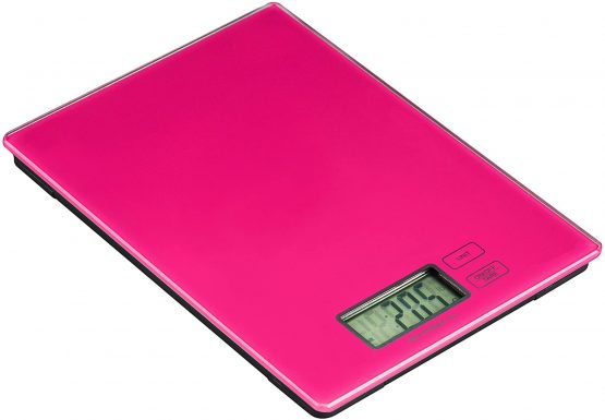 Premier Housewares Glass Kitchen Scale - Hot Pink