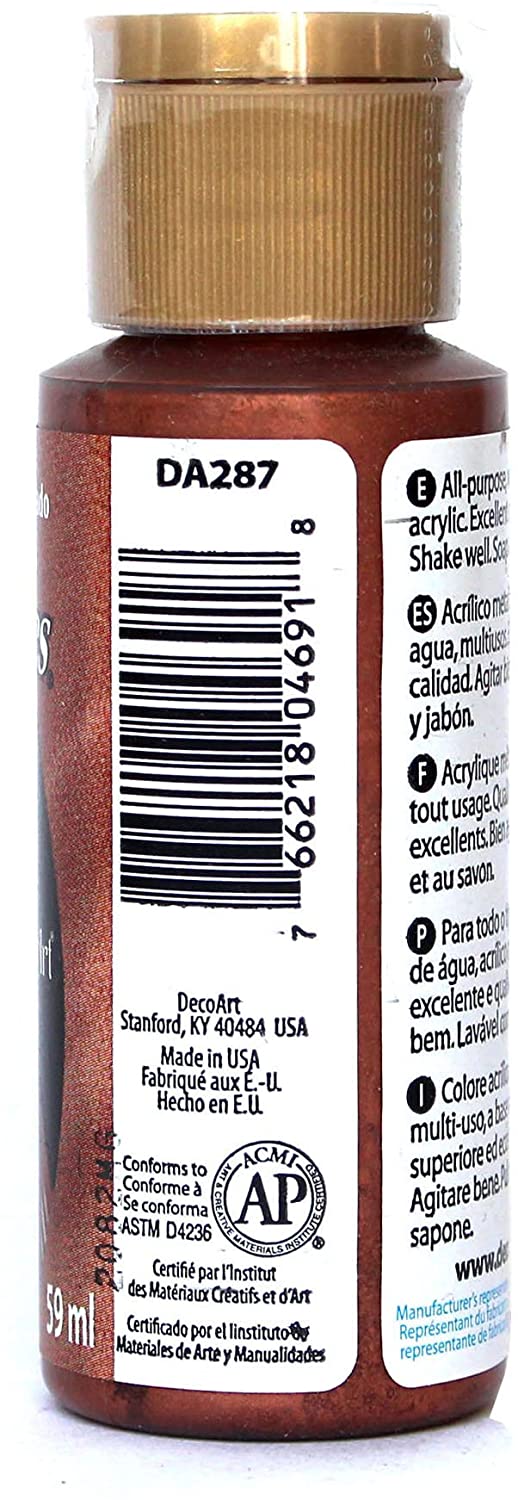 Deco Art Americana Acrylic Metallic Paint, Worn Penny,Brown,59 ml (Pack of 1), Bronze - Image 2