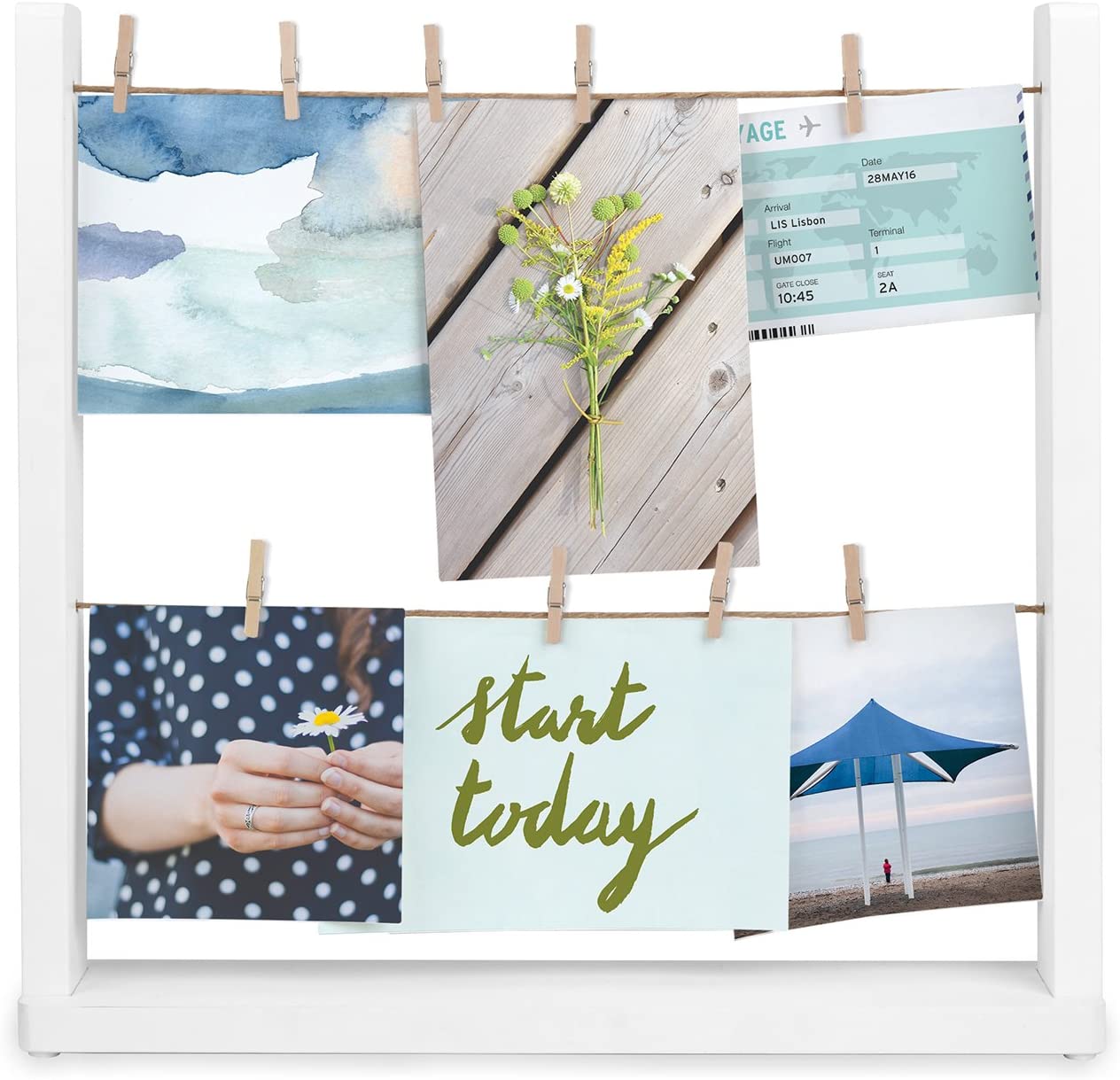 Umbra 1004415-660 Hangit Desk Photo Display White, 34.29 x 33.020000000000003 x 6.35 cm