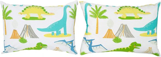 Bloomsbury Mill - Dinosaur World - Kids Design - Pair of Pillowcases (Extra)