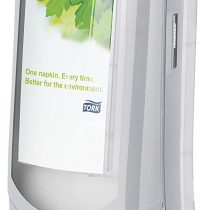 Tork 272213 Xpressnap Wall / Stand Napkin Dispenser N4 / Paper Dispenser Suitable for N4 Interfold Napkin System / Signature Design / Light Grey