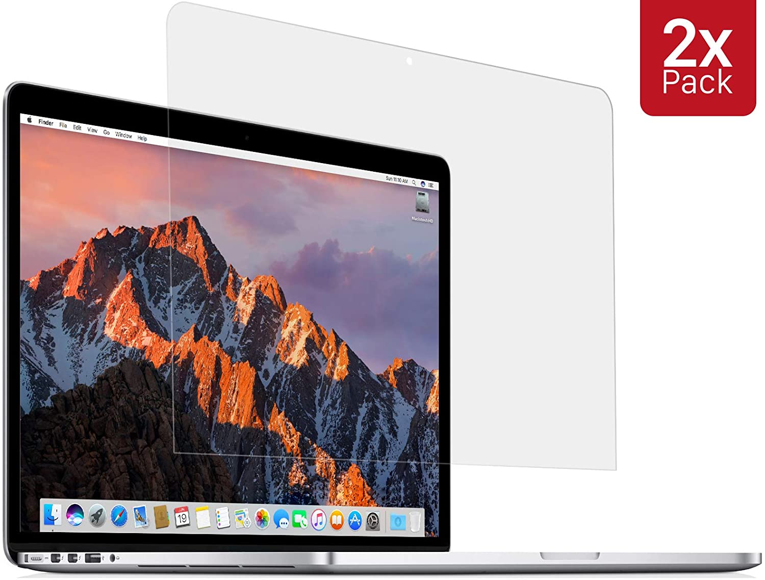 MyGadget 2x Screen Protector Crystal Clear HD compatible with Apple MacBook Pro Retina 13 inch