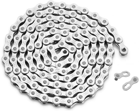 ZONKIE 5/6/7/8 Speed Bike Chain 1/2 x 3/32 Inch 122 Links