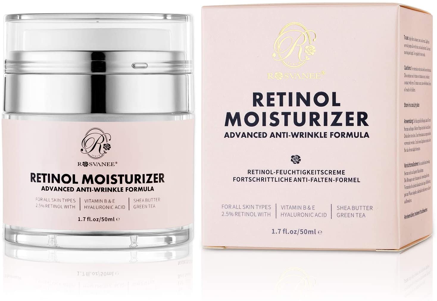 ROSVANEE Retinol Moisturizer Anti Aging Cream for Face, Neck and Eye