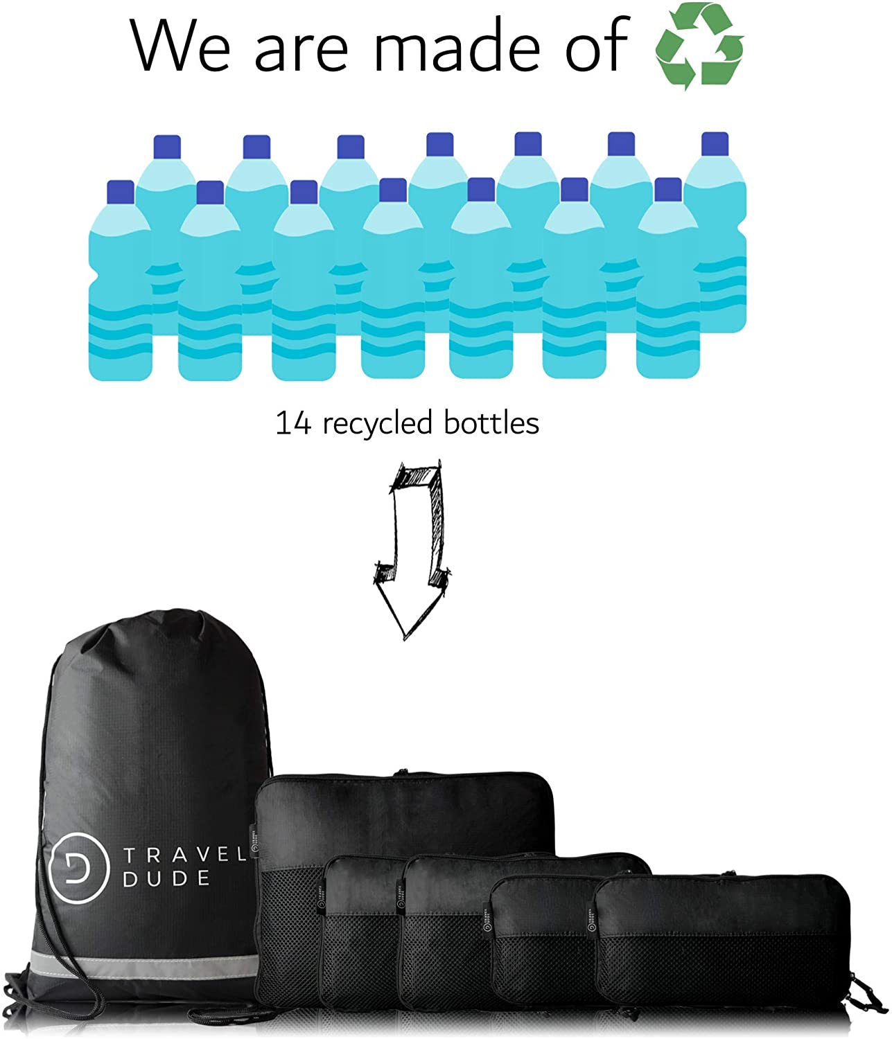 TRAVEL DUDE Compression Packing Cubes, Packing Cubes Compression Set for Suitcases Backpacks & Travel, Lightweight - Image 4