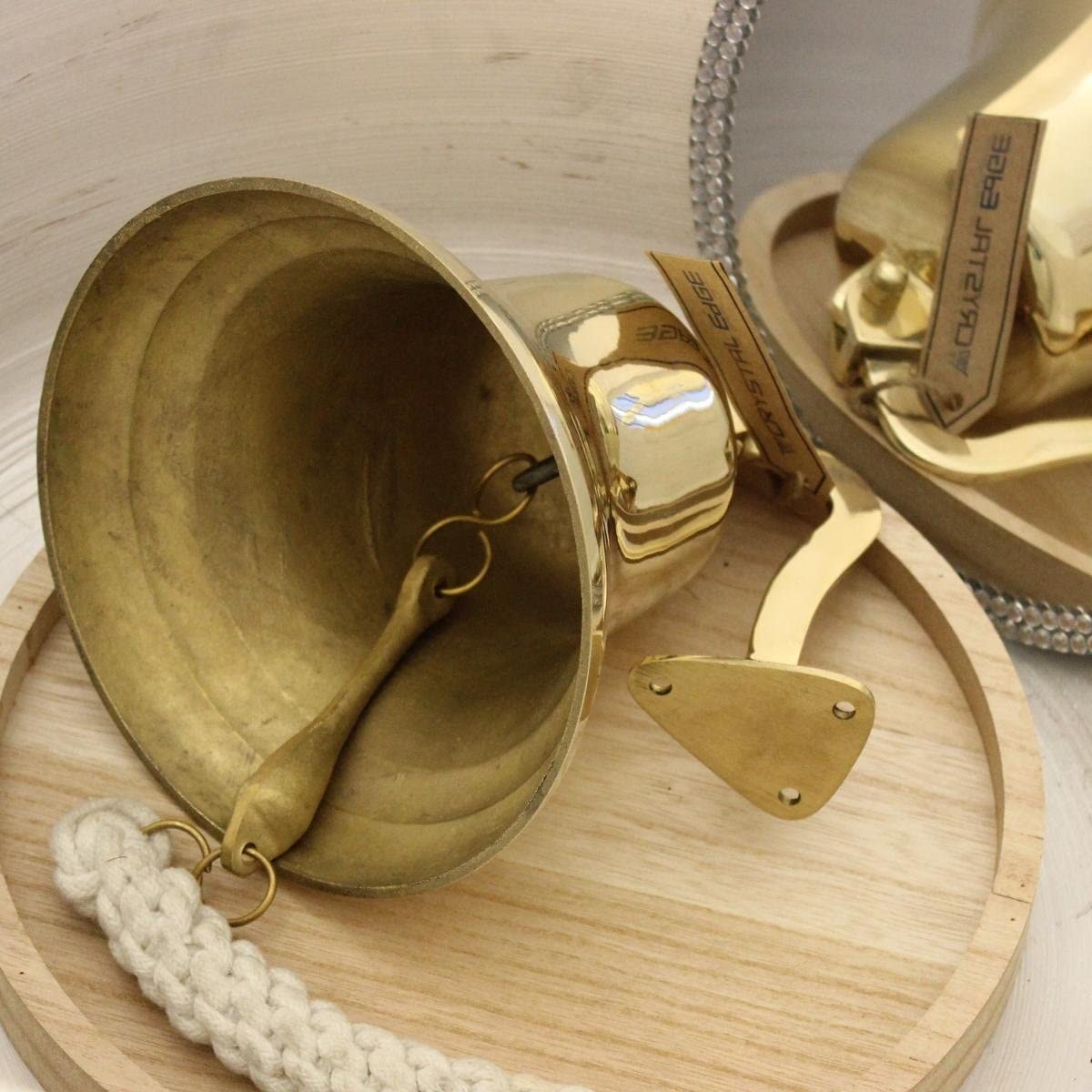 Medieval Replicas 7" Full Brass Ship Bell With Bracket - Door Bell - Image 3
