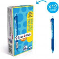 Paper Mate InkJoy 300RT Retractable Ballpoint Pens | Medium Point (1.0 mm) | Blue | 12 Count