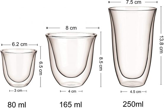 Aqualogis Double Walled Thermo Cappuccino, Latte Glass Cremona Set of 2 (250ml) - Image 4