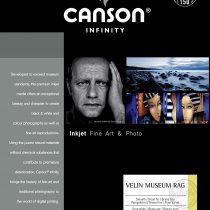 Canson Infinity Velin Museum Rag 315gsm, natural white matte inkjet paper, A4 , box of 25 sheets
