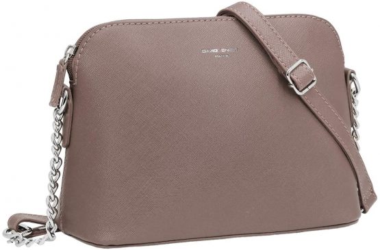David Jones - Women's Small Crossbody Bag - Chain Shoulder Bag - Saffiano PU Faux Leather Rigid Messenger Bag - Evening Party City Clutch - Ladies Zip Handbag - Fashion Elegant Simple - Image 4