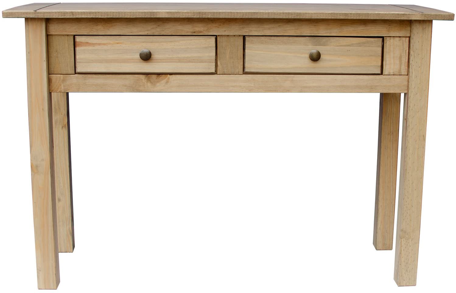 Vida Designs Panama Console Table 2 Drawer, Living Room Furniture, Natural Oak, Wax Finish, Brown, 72.5 x 110 x 40 cm - Image 2