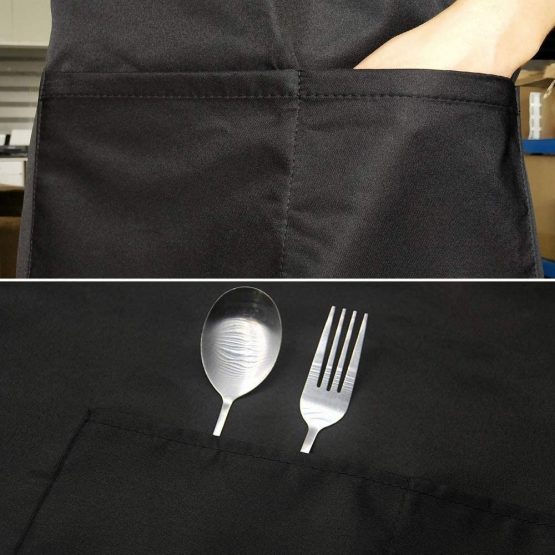 Viedouce 2 Packs Apron Cooking Kitchen Waterproof,Adjustable Chef Apron with Pockets for Home,Restaurant,Craft,Garden,BBQ,School,Coffee House,Apron for Men Women - Image 3