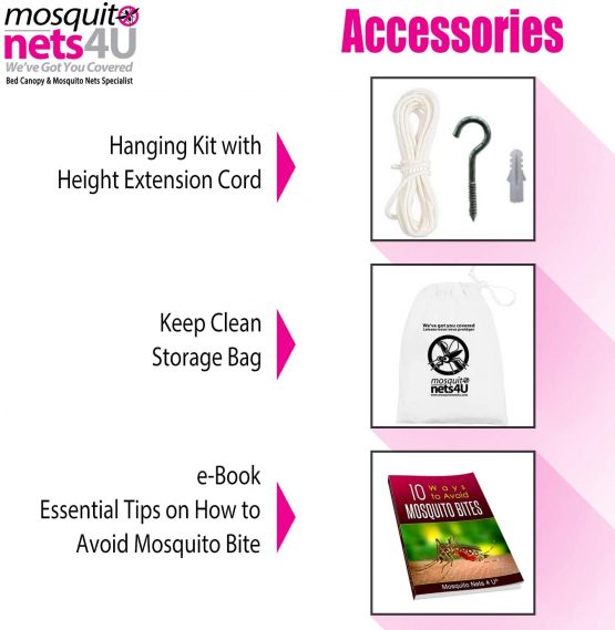 Mosquito Nets 4 U LARGE MOSQUITO NET Bed Canopy Maximum Insect Net Protection No Skin Irritation Deet Free Natural Repellent - Image 4