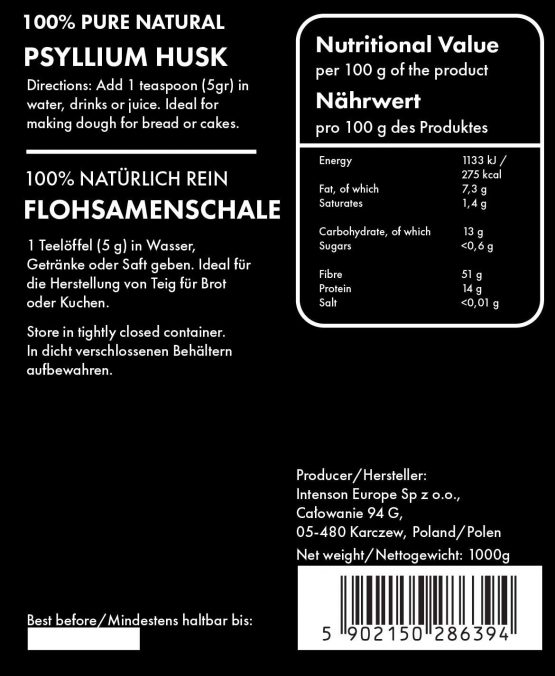 Nature Diet - Psyllium Husk 1000 g | Source of Fibre | Digestion | Detox - Image 4