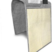 Navaris Cat Scratch Armrest Organiser - Natural Sisal Furniture Protector Scratching Pad for Cats - Scratcher Mat Cover for Sofa - Light Grey, White
