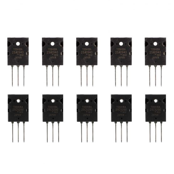 BOJACK 5 Pairs 2SA1943 2SC5200 Amplifier Transistor PNP NPN High Power Black Audio SiliconTransistor TO-3PL (Pack of 10 pcs) - Image 2