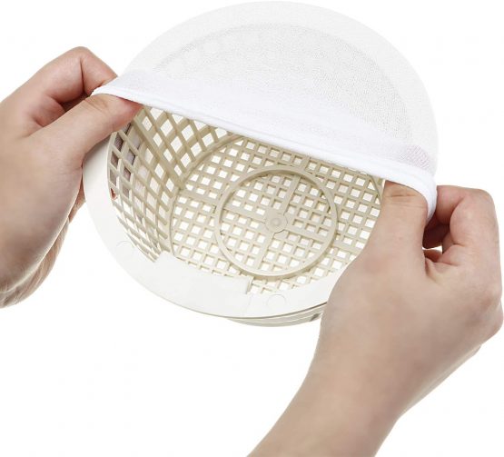 Replacement Skimmer Basket Strainer Basket Small Standard Size with 10 Pool Skimmer Socks, Durable Elastic Nylon Fabric Filters of Swimming Pools, Pool Supplies Skimmers (Without Handle) - Image 3