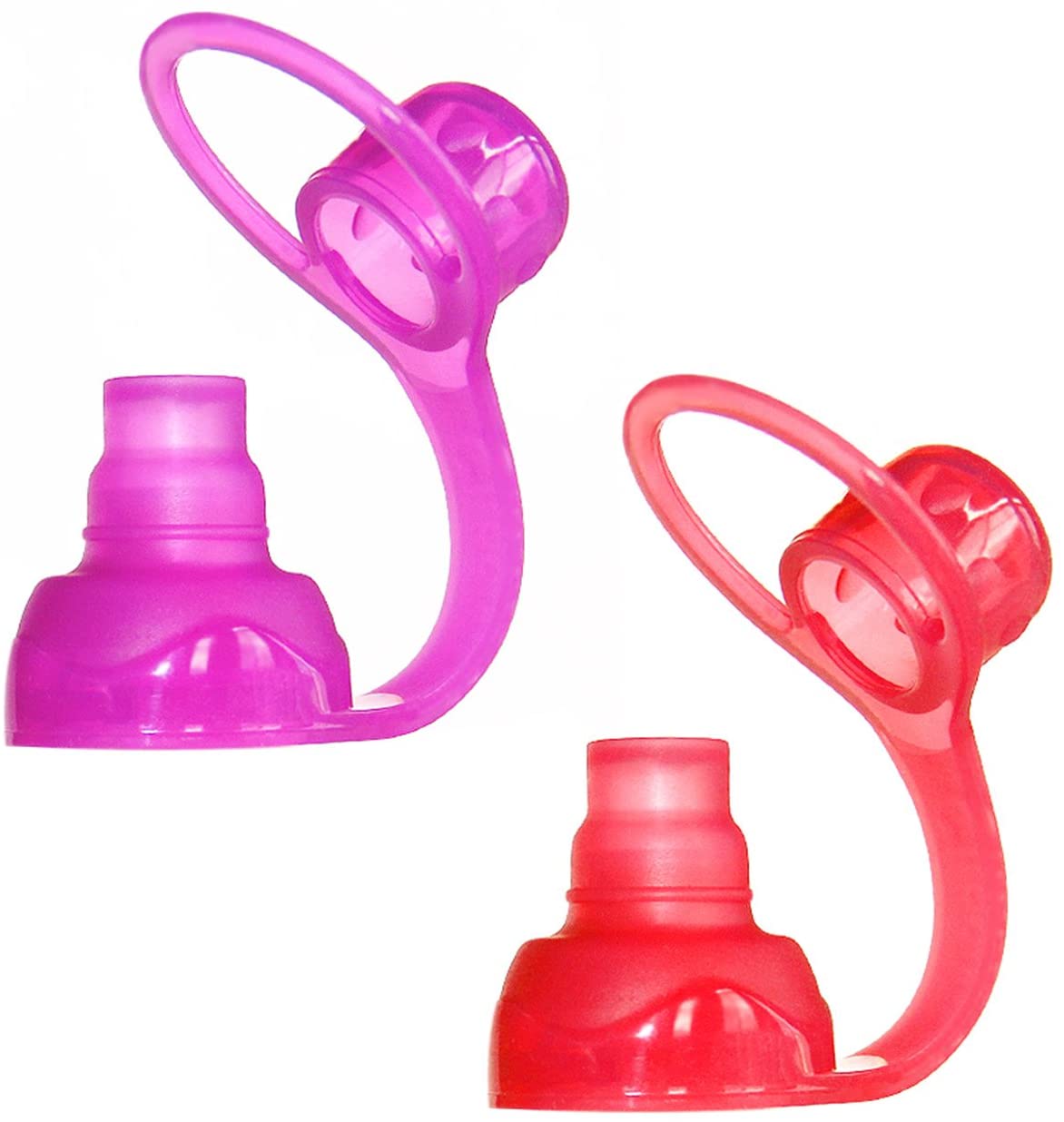ChooMee SoftSip Food Pouch Tops, Red Purple, 2 Count (Pack of 1)