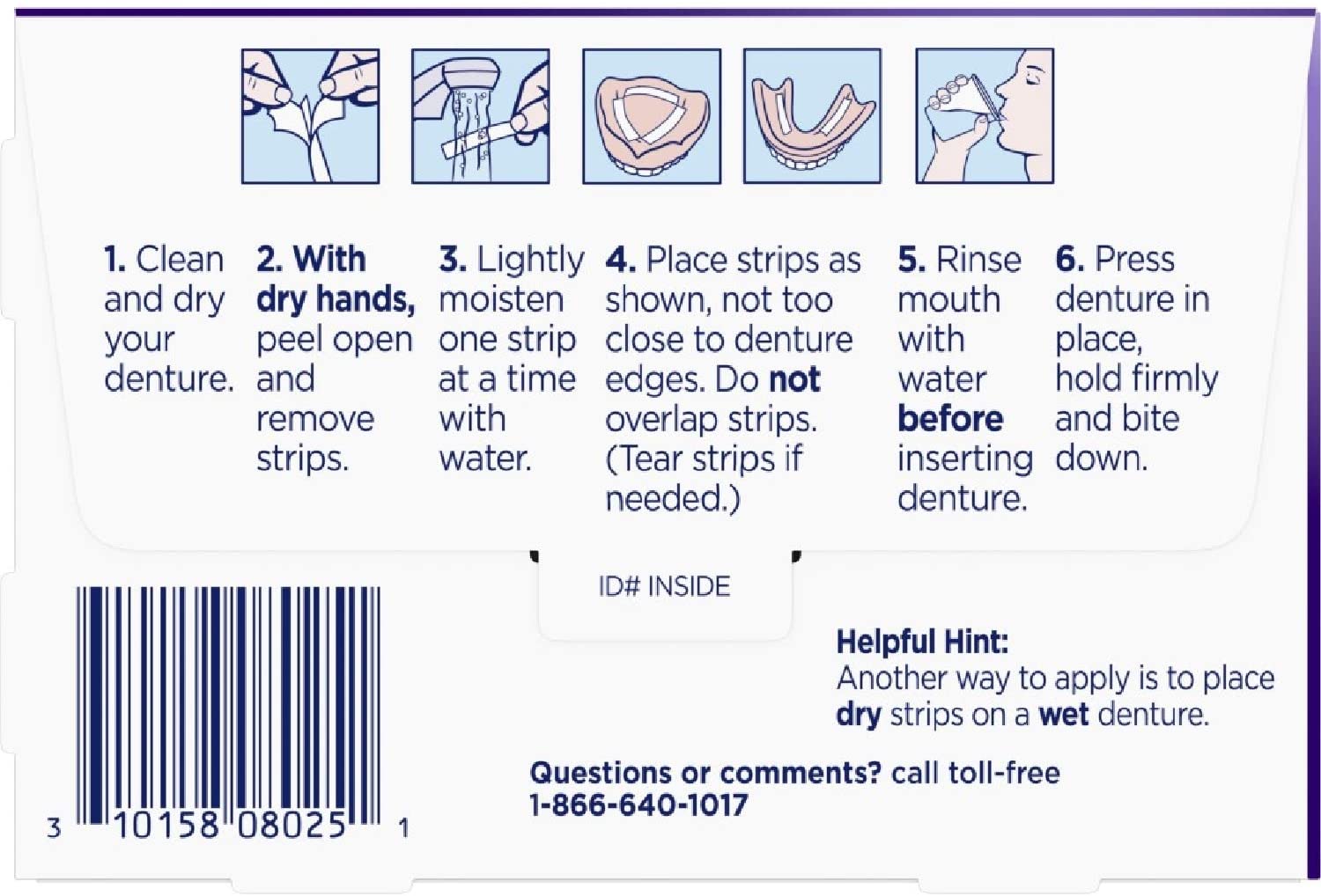 Super PoliGrip Comfort Seal Strips Denture Adhesive - 40 Strips, Clear, 40 Count (Pack of 1) - Image 2