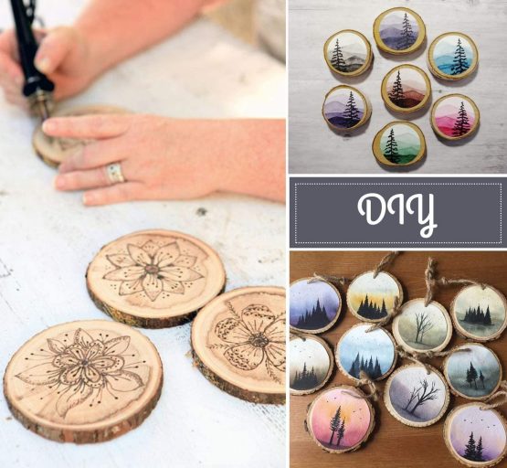 ilauke 30 Pcs Natural Wood Slices 8-9cm with Drilled Hole, Unfinished Log Wooden Circles with Natural Jute Twine for DIY Crafts Wedding Decorations Christmas Ornaments - Image 4