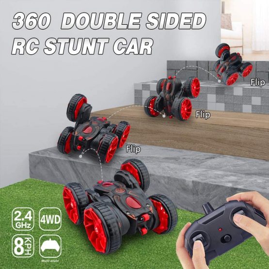 MaxTronic Toy Car Best Birthday Gift for 3-12 Years Old Kids - 360° Flip Remote Control Stunt RC Car, 4WD 2.4Ghz Radio Controlled High Speed Electric Vehicle Truck for Boys Children With LED Light - Image 2