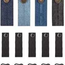 Set of 14, Elastic Waist Extenders, SourceTon Assorted Colors Strong Adjustable Pants Button Extenders for Jeans, Trousers and Skirt