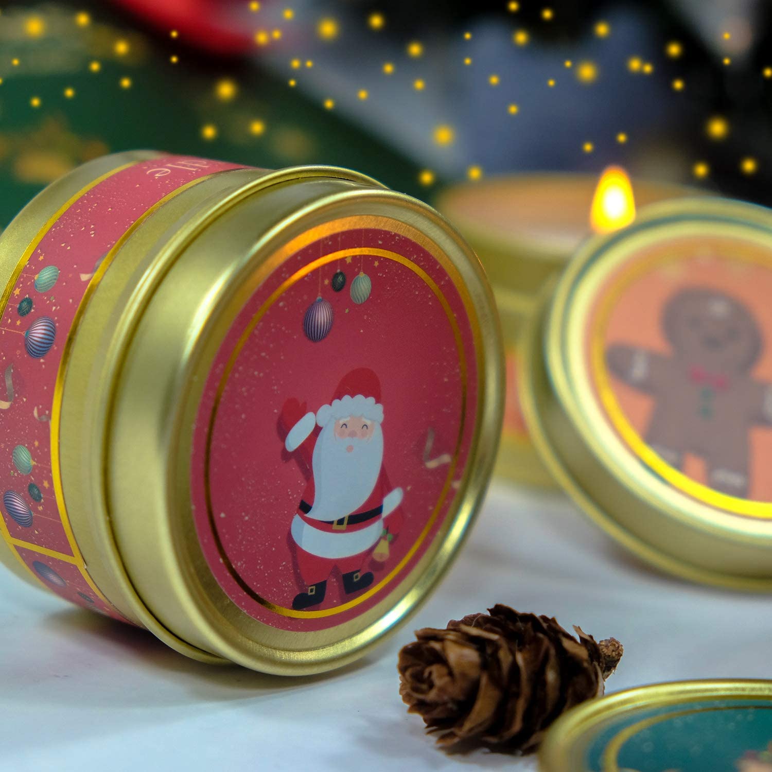 SCENTORINI Citronella Candle, Soy Wax Citronella Candle Outdoor, 6 x 75 g Portable Travel Tin Citronella Scented Candles - Image 3