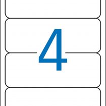 APLI 1233 – White File Labels 190 x 61 mm 25 Sheets