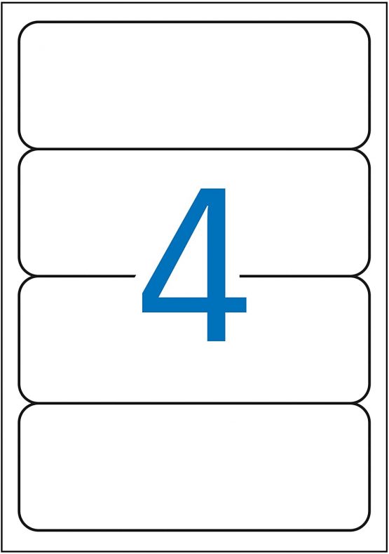 APLI 1233 – White File Labels 190 x 61 mm 25 Sheets