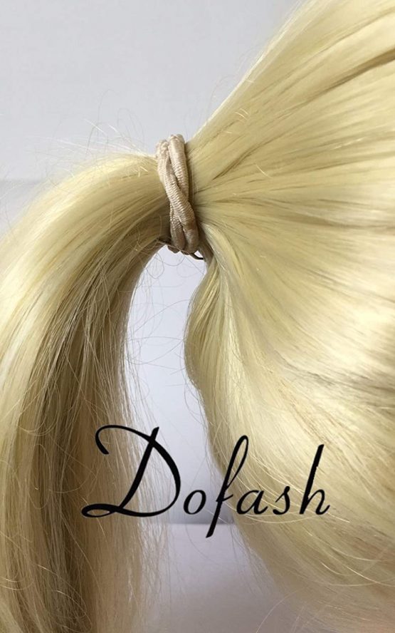 Dofash 30Pcs Super Elastic Hair Ties Ponytail Holders No Crease Hair Bands for Women Girls Thick Hair 1.6"x4mm (Beige/Blonde) - Image 3