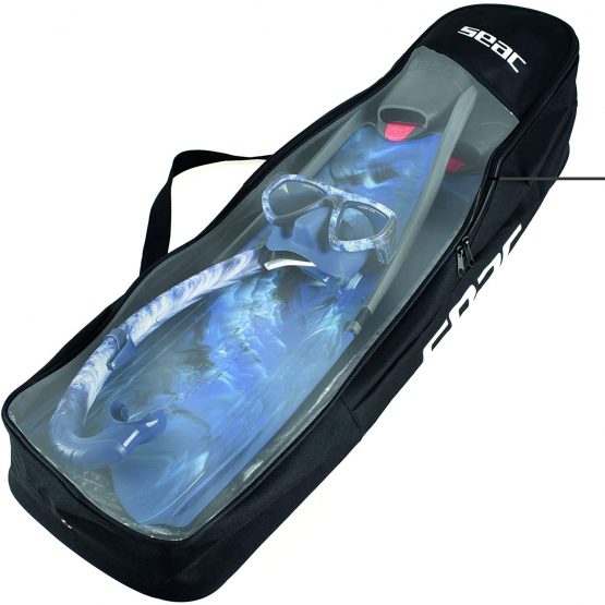 SEAC Unisex's Apnea, Backpack Shoulder Bag for Long Fins and Other Freedivng Equipment, 95x21x16 cm, Black, Standard