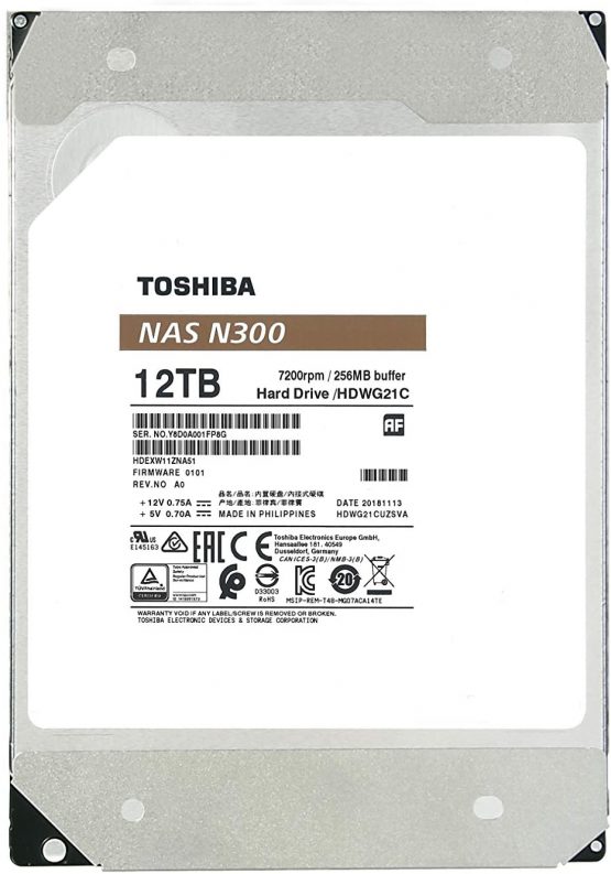 Toshiba 12TB N300 NAS 3.5’’ SATA Internal Hard Drive. 24/7 Operation, Supports 1-8 bay systems, 256MB Cache, 180TB/Year workload, 3yr Warranty (HDWG21CUZSVA). - Image 3