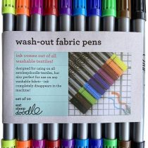 eatsleepdoodle Original Doodle wash-Out Fabric pens (Pack of 10) Double-Ended Felt tip pens: Classic Colours