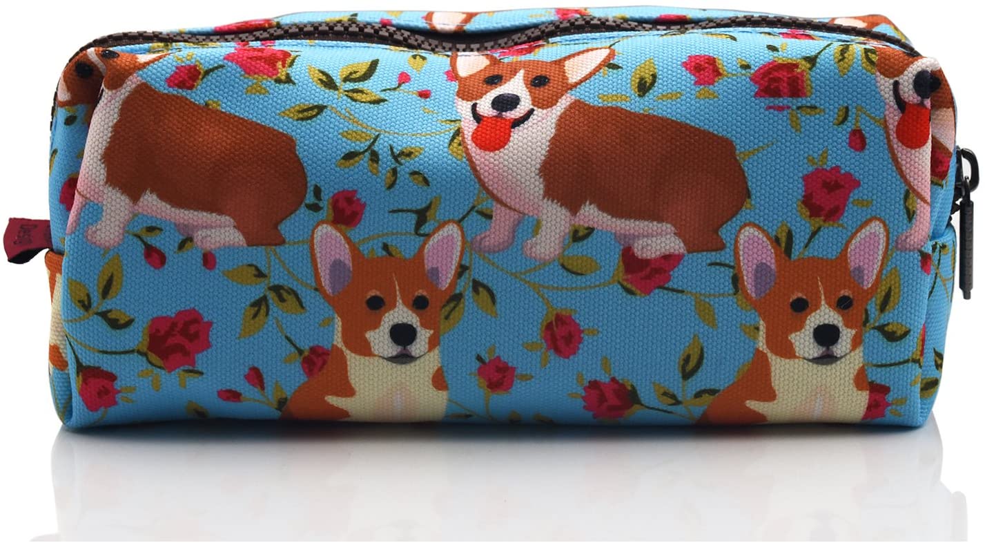 LParkin Cute Corgi Pencil Case Pouch Teacher Gift Gadget Bag Make Up Case Cosmetic Bag Stationary Kawaii Pencil Box