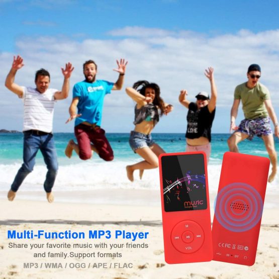 COVVY Slim Music Player 8 GB Portable Lossless Sound 70 Hours Screen MP3 Player Support up to 64 GB (Red) - Image 3