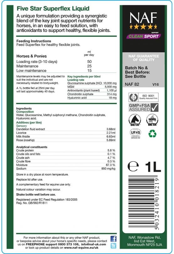Natural Animal Feeds Naf Five Star Superflex Liquid 2 Liter - Clear, 2 Liter - Image 4