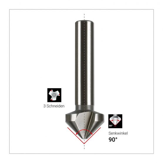 Ruko HSS Hand Deburrer with Countersinker, Bright Finish, 15.0 mm Diameter, R102144 - Image 2