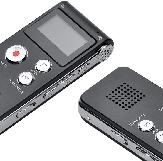 Lychee 8GB Voice Recorder USB Rechargeable Dictaphone LCD Recorder with Multifunctional Digital Audio and MP3 Player (Black) - Image 3
