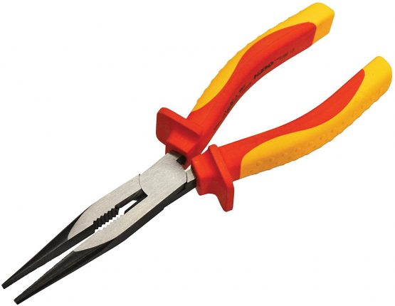 Faithfull FAIPLVDELN8 200 mm VDE Long Nose Pliers