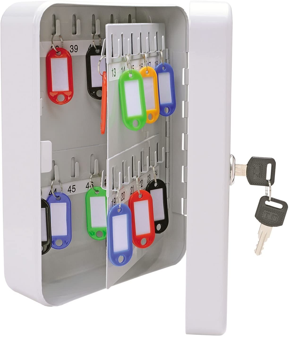 Burg-Wachter KC48 Sterling 48-Hook Key Cabinet,Gray, Grey, 48 hooks